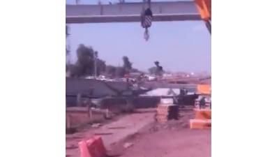 VIDEO. Muere trabajador por caída de trabe en obras viales al aeropuerto Felipe Ángeles
