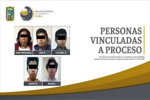 Cinco narcomenudistas fueron vinculados a proceso en Puebla