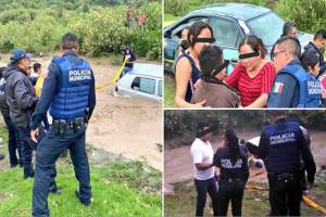 Tres personas fueron arrastradas en su vehículo por corriente de agua en Xonacatepec