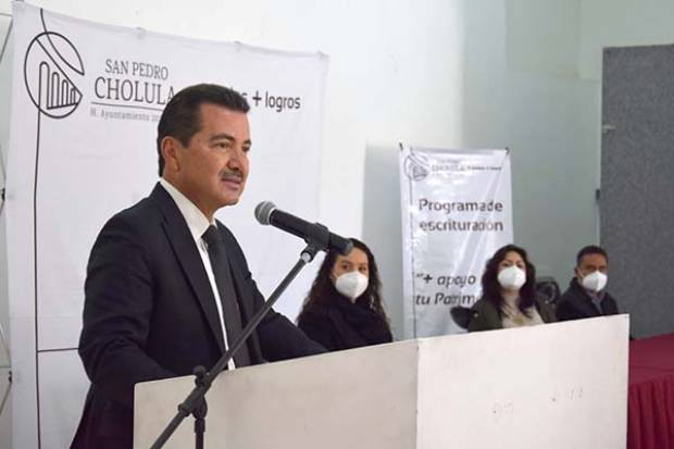 Gobierno de San Pedro Cholula subsidia hasta 80% en escrituración para dar certeza jurídica a familias del municipio