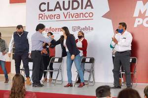 Claudia Rivera Vivanco rinde cuenta en Canoa, La Resurrección y Xonacatepec