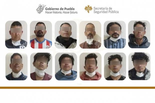 Capturan en Puebla a banda dedicada al robo y narcomenudeo