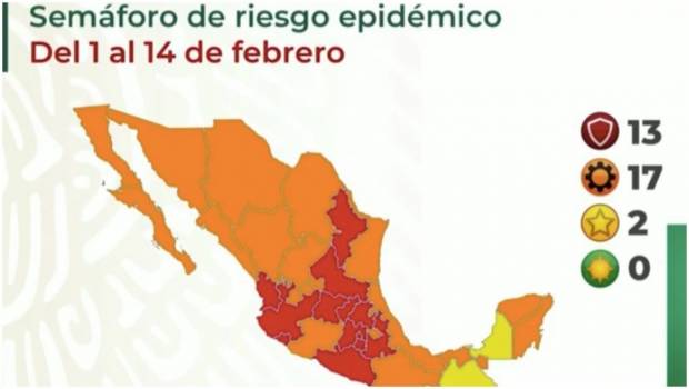Puebla regresa a semáforo rojo COVID; del 1 al 14 de febrero: Salud federal