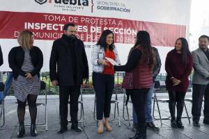 Claudia Rivera tomó protesta a los nuevos inspectores municipales
