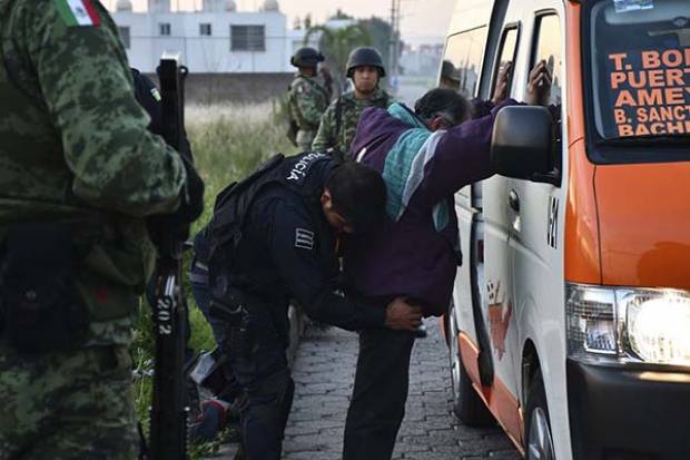 Guardia Nacional refuerza operativos en transporte público en Cuautlancingo