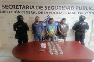 Trío de delincuentes es capturado en San Martín Texmelucan