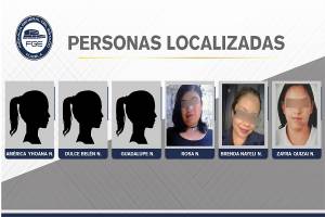 Localizan a seis mujeres reportadas como desaparecidas en Puebla