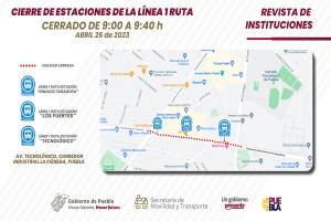 RUTA Puebla modificará su recorrido por pase de revista del desfile del 5 de Mayo