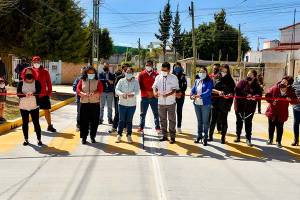 Lupita Daniel inaugura obras de pavimentación en la Reserva Territorial Quetzalcóatl