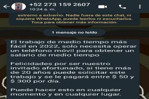 Alertan sobre mensajes fraudulentos con ofertas de empleo en Puebla