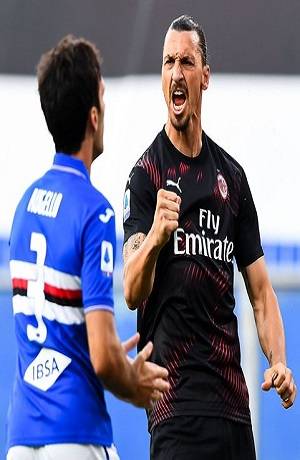Milán ganó 4-1 a la Sampdoria con doblete de Ibrahimovic