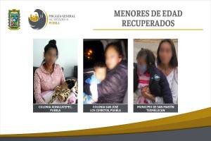 Fiscalía recuperó tres menores para reintegrarlos con sus mamás en Puebla