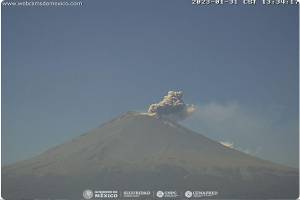 Popocatépetl registra 213 exhalaciones en las últimas horas
