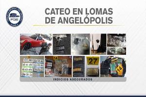 Armas, drogas y uniformes policiales, lo incautado en Lomas de Angelópolis a &quot;Los Sinaloa&quot;