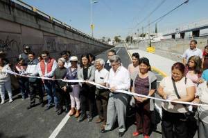 Claudia Rivera reinaugura  puente de la colonia Joaquín Colombres