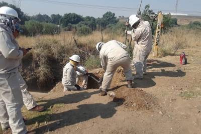 Sellan fuga de gas en toma clandestina de San Lorenzo Almecatla