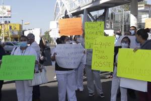 Trabajadores del ISSSTE Puebla exigen insumos de protección ante COVID-19