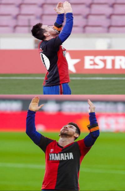 Messi rinde homenaje a Maradona en victoria 4-0 ante Osasuna
