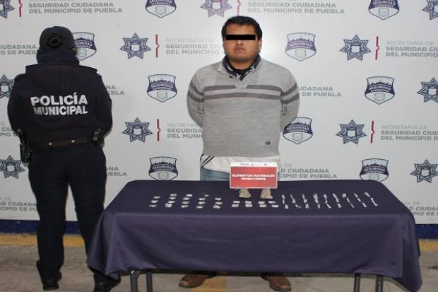 Sujetos en posesión de drogas fueron capturados por la SSC Puebla