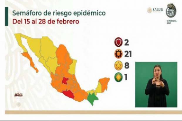 Puebla mantendrá restricciones de semáforo rojo, aunque pasó a naranja