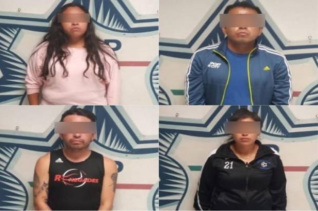 SSP Puebla detiene a cuatro narcomenudistas de la banda de &quot;El Pelón&quot;