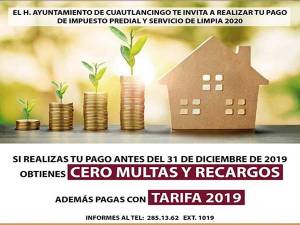 Ayuntamiento de Cuautlancingo lanza campaña de recaudación del impuesto predial
