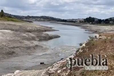 VIDEO/FOTOS: Sorprende el bajo nivel de agua del lago de Valsequillo