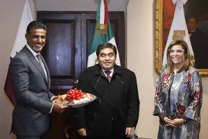Miguel Barbosa se reunió con el embajador de Qatar en México