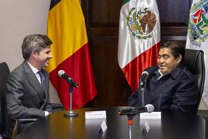Miguel Barbosa se reunió con el embajador de Bélgica en México