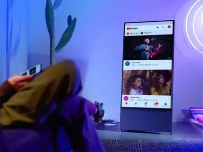 Samsung presenta televisión que gira para reproducir videos verticales
