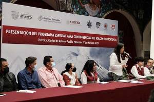 En Atlixco, presentan programa especial para contingencias del volcán Popocatépetl