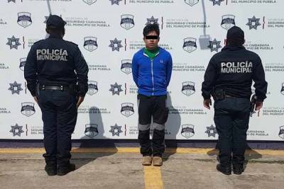 SSC Puebla capturó a asaltante que hirió a policía auxiliar en atraco a transporte público