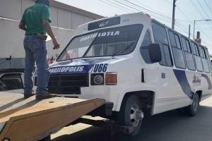 Movilidad y Transporte detiene seis unidades &quot;pirata&quot; que circulaban en Puebla