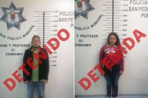 Pareja es sorprendida con ocho bolsas de droga en San Pedro Cholula