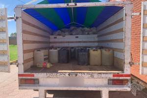 Huachicolero es atrapado en Coronango con 680 litros de combustible robado
