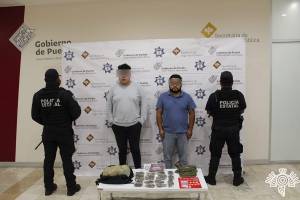 Policía Estatal detiene a sujetos con drogas en San Pedro Cholula