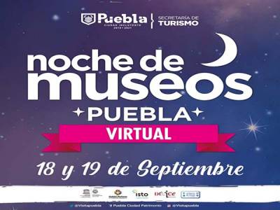 Ayuntamiento de Puebla realizó Noche de Museos Virtual septiembre 2021