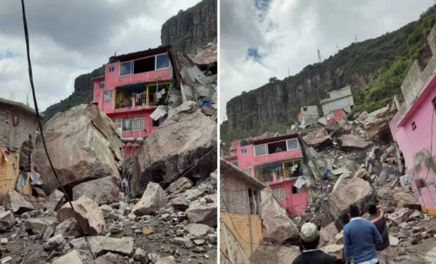 Se desgaja Cerro del Chiquihuite en Tlalnepantla; reportan personas atrapadas