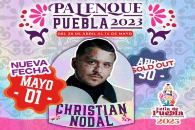 Christian Nodal se presenta en el Palenque de la Feria de Puebla este 30 de abril