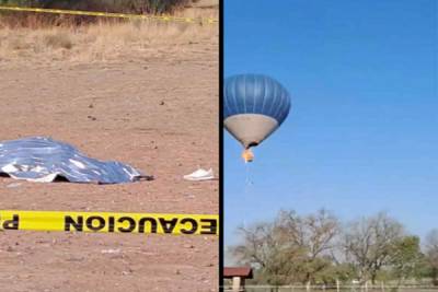 VIDEO: Dos muertos y una sobreviviente deja incendio de globo aerostático en Teotihuacán