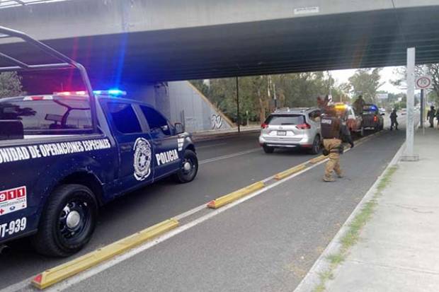 Policía de San Pedro Cholula detecta en operativo camioneta robada en Guanajuato