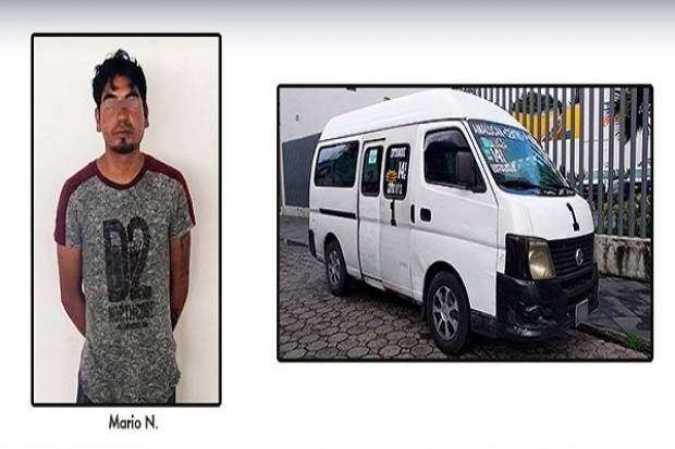 Chofer de la Ruta 1 pidió auxilio durante asalto y policía capturó a caco en Puebla