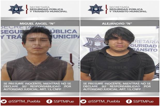 Policía de Puebla capturó a asaltantes de negocios