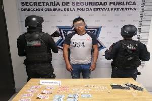 Sujeto con más de 100 dosis de drogas es capturado en Los Reyes de Juárez