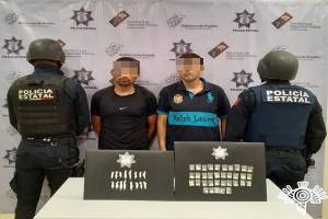 SSP Puebla detuvo a pareja de narcomenudistas y ladrones de motocicletas