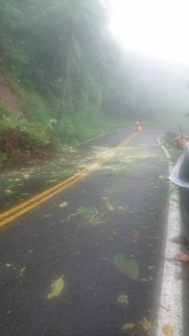 Lluvia en la Sierra Norte de Puebla empieza a afectar carreteras