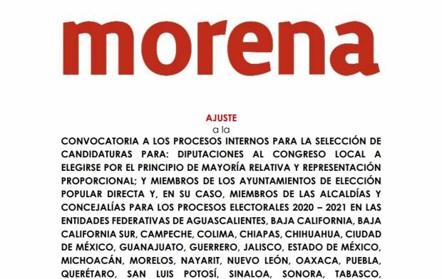 Este es el calendario de elección de candidatos en Morena Puebla
