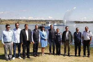 Tony Gali inicia saneamiento del lago de Valsequillo; 200 mdp de inversión