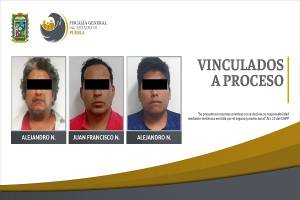 Fiscalía asegura a tres hombres acusados de violencia familiar en Puebla