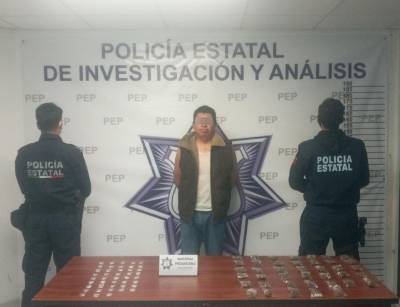 Cómplice del &quot;Croquis&quot; es detenido con 80 dosis de droga en Puebla